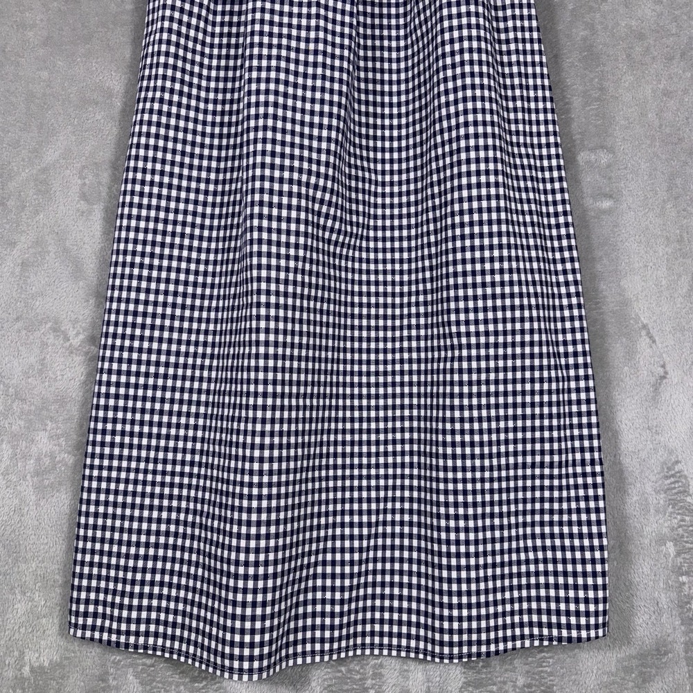 Tommy Hilfiger Checkered Dress‎ Navy & White Size Small Petite Beach Spring - Picture 3 of 11